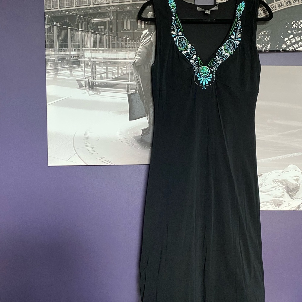 Black Sequinned Embellished Dress